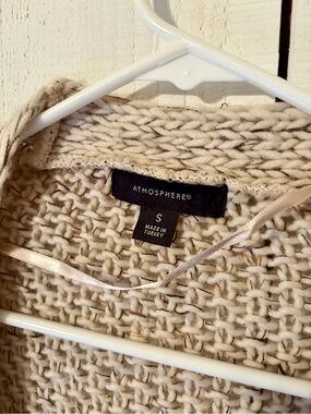 Atmosphere Cream Open-Weave Knit Sweater